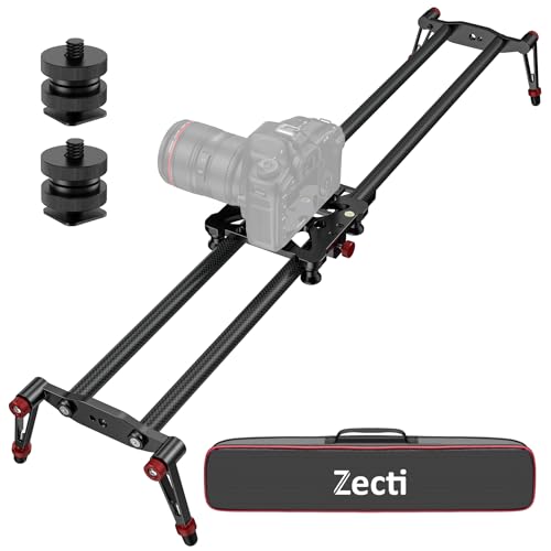 Zecti Kameraschieber, 80 cm, verstellbar, Kohlefaser, Kamera-Dolly Track Slider, Video-Stabilisator-Schiene für Kamera, DSLR, Video, Film, Fotografie, Camcorder, Stabili Zecti Kameraschieber, 80 cm, verstellbar, Kohlefaser, Kamera-Dolly Track Slider, Video-Stabilisator-Schiene für Kamera, DSLR, Video, Film, Fotografie, Camcorder, Stabili von Zecti