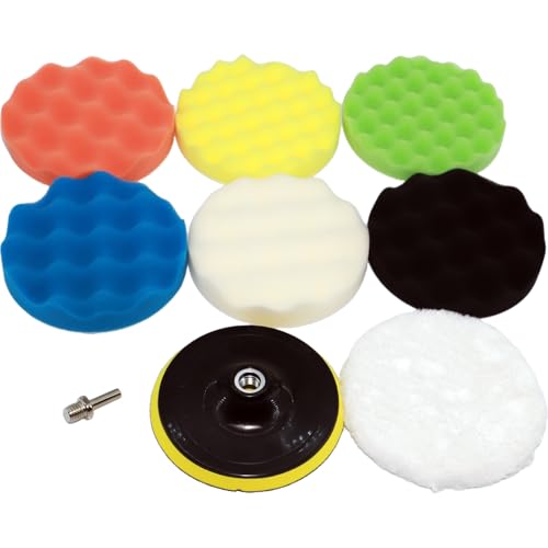 150mm Polierschwamm Auto Set, 8tlg Polierpad Schwämme Pad, Auto Polieren Pads für Akkuschrauber, Poliermaschine, Polierauflage, Bohrmaschine Polieren, Schleifen, Wachsen 150mm Polierschwamm Auto Set, 8tlg Polierpad Schwämme Pad, Auto Polieren Pads für Akkuschrauber, Poliermaschine, Polierauflage, Bohrmaschine Polieren, Schleifen, Wachsen von Zegrox