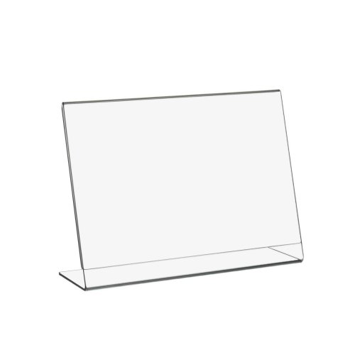 10 Stück DIN A5 (148x210mm) L-Ständer/Werbeaufsteller im Querformat aus Acrylglas - Zeigis® von Zeigis