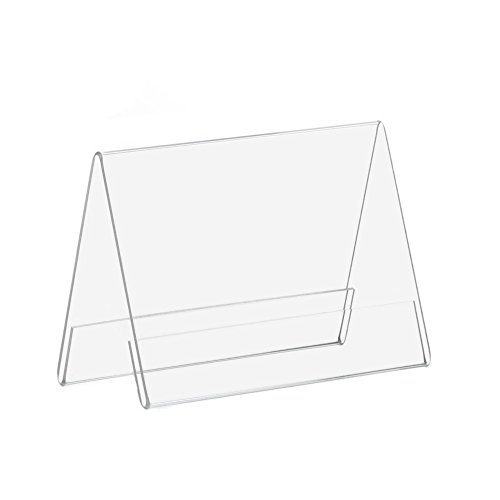 10 Stück DIN A6 A-Aufsteller/Tischaufsteller/Werbeaufsteller aus Acrylglas, transparent von Zeigis