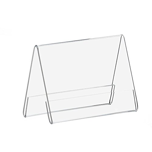 10 Stück DIN A7 A-Aufsteller/Tischaufsteller/Werbeaufsteller aus Acrylglas, transparent von Zeigis