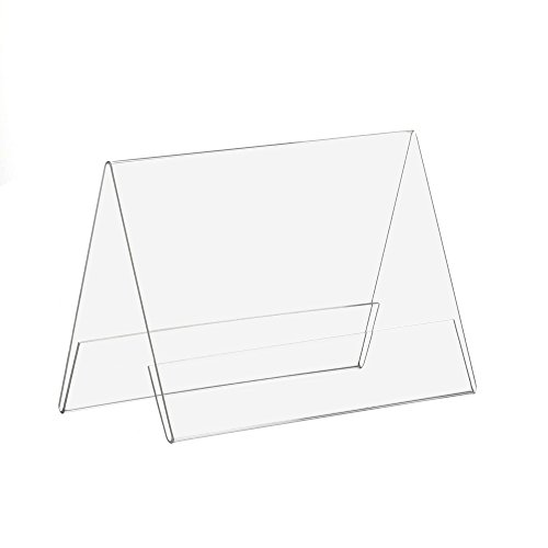 5 Stück DIN A5 A-Aufsteller/Tischaufsteller/Werbeaufsteller aus Acrylglas, transparent von Zeigis