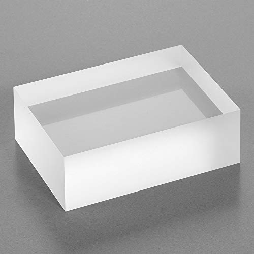 Acrylblock 60x45x20mm transparent mit rundum seidenmatten/satinierten Seitenkanten/Acryl/Acrylglas - Zeigis® von Zeigis