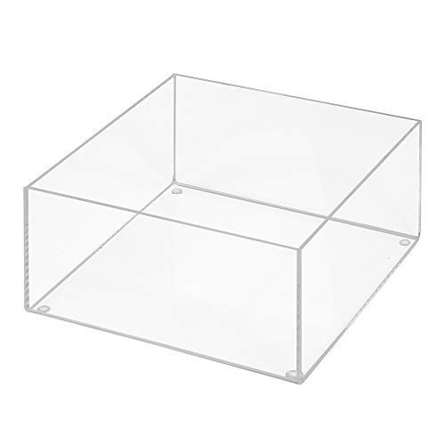 Aufbewahrungsbox aus Acrylglas 200x200mm, 100mm Hoch, transparent/durchsichtig/Kunststoff/Quadratisch/Sammelbox/ohne Deckel - Zeigis® von Zeigis