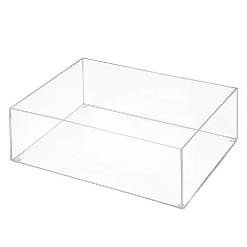 Aufbewahrungsbox aus Acrylglas 300x220mm, 100mm Hoch, transparent/durchsichtig/Kunststoff/Quadratisch/Sammelbox/ohne Deckel - Zeigis® von Zeigis