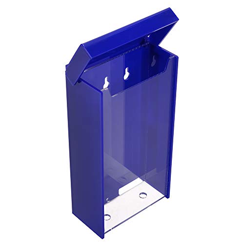 Blaue Prospektbox Din Lang wetterfest, für Außen, mit Deckel, aus glasklarem Acrylglas/Prospekthalter/Flyerhalter/Flyerbox/transparent - Zeigis® von Zeigis