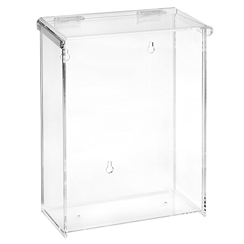 DIN A4 Prospektbox/Katalogbox/Prospekthalter mit Extra Fülltiefe, wetterfest, für Außen, mit Deckel aus Acrylglas/PMMA - Zeigis® von Zeigis