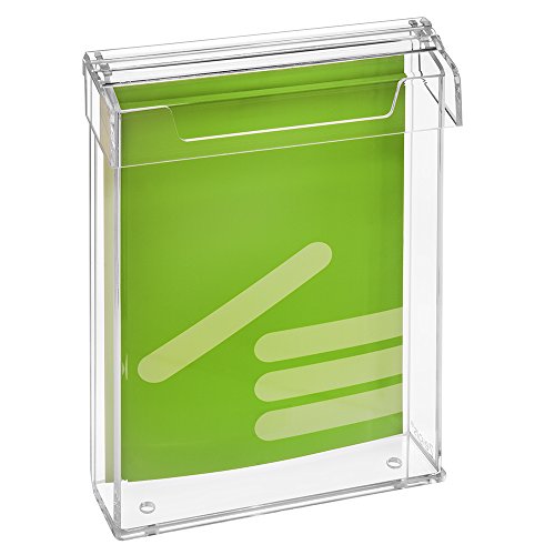 DIN A4 Prospektbox/Prospekthalter/Flyerhalter im Hochformat, wetterfest, für Außen, mit Deckel, aus glasklarem Acrylglas - Zeigis® von Zeigis