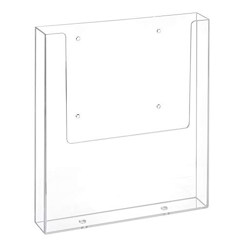DIN A4 Wandprospekthalter mit Bohrlöchern/Prospekthalter/Flyerhalter/Wandmontage/Transparent - Zeigis® von Zeigis