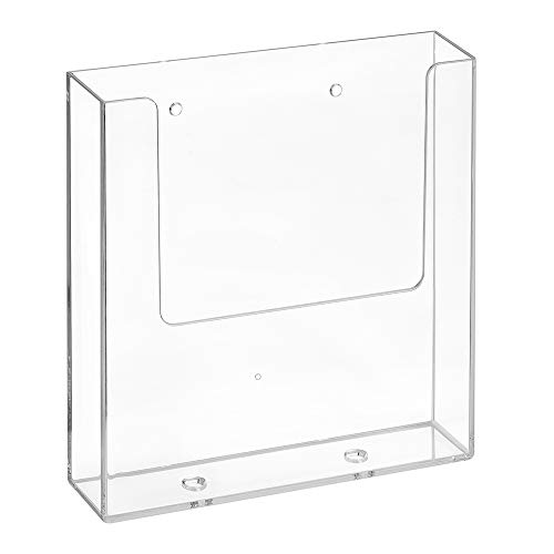 DIN A5 Wandprospekthalter mit Bohrlöchern/Prospekthalter/Flyerhalter/Wandmontage/Transparent - Zeigis® von Zeigis