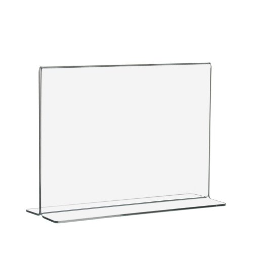 T-Ständer/Werbeaufsteller/Tischständer DIN A3 Querformat aus Acrylglas - Zeigis® von Zeigis