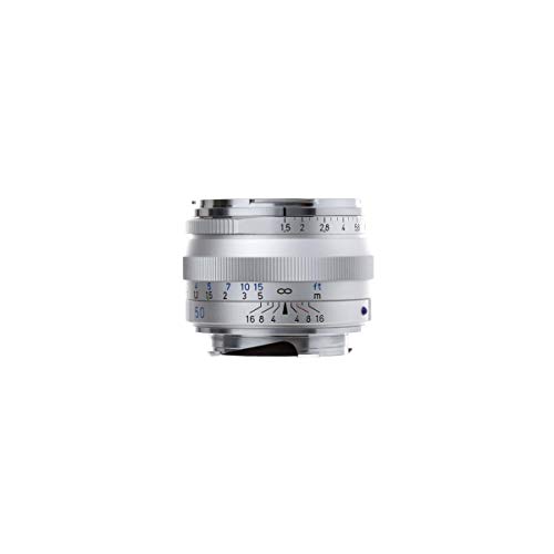 ZEISS Ikon C Sonnar T* ZM 1.5/50 Standard-Kameraobjektiv für Leica M-Mount Entfernungsmesser-Kameras, Silber von Zeiss