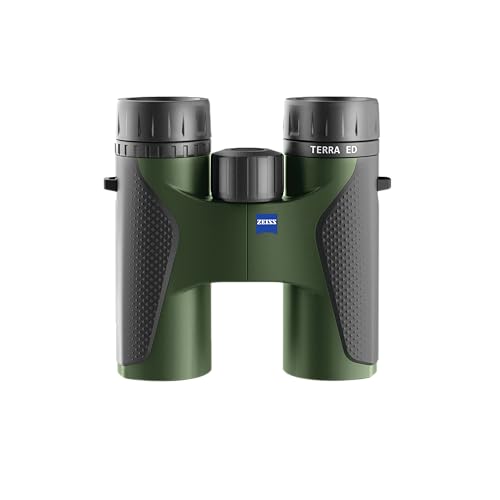 ZEISS Terra ED Fernglas 10x42 wasserdicht, schnelle Fokussierung mit beschichtetem Glas für optimale Klarheit bei jedem Wetter, für Vogelbeobachtung, Jagd, Sightseeing, grün von Zeiss