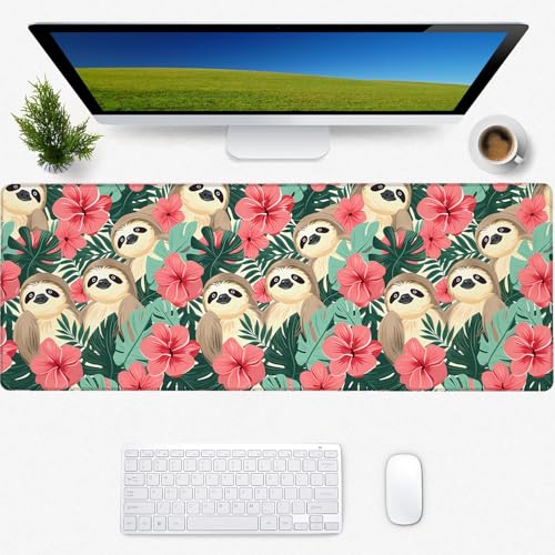 Faultier-Gaming-Mauspad, Schreibtischmatte, rutschfeste Gummiunterseite, coole ästhetische Mauspads für Computer, Laptop, Tastatur, Büro, Schule, Zuhause, Desktop-Zubehör, Dekoration, 80 x 30 cm Faultier-Gaming-Mauspad, Schreibtischmatte, rutschfeste Gummiunterseite, coole ästhetische Mauspads für Computer, Laptop, Tastatur, Büro, Schule, Zuhause, Desktop-Zubehör, Dekoration, 80 x 30 cm von Zeleda