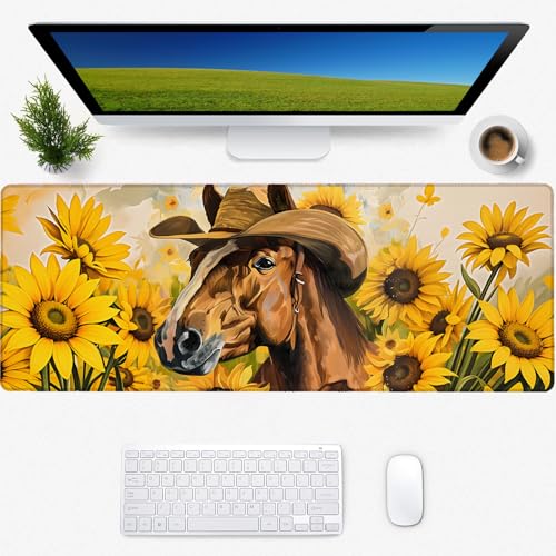 Gaming-Mauspad mit Cowboy-Pferdemotiv, rutschfeste Gummiunterseite, coole ästhetische Mauspads für Computer, Laptop, Tastatur, Büro, Schule, Zuhause, Desktop-Zubehör, Dekoration, 80 x 30 cm Gaming-Mauspad mit Cowboy-Pferdemotiv, rutschfeste Gummiunterseite, coole ästhetische Mauspads für Computer, Laptop, Tastatur, Büro, Schule, Zuhause, Desktop-Zubehör, Dekoration, 80 x 30 cm von Zeleda
