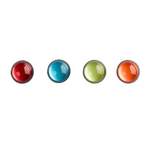 4 Zeller Color Magnete farbsortiert Ø 2,5 x 1,5 cm von Zeller