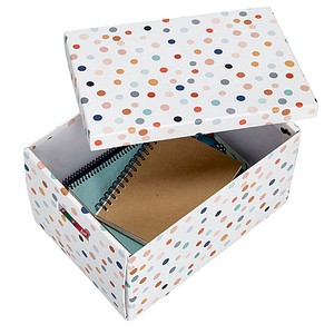Zeller Dots Aufbewahrungsbox weiß, mit Punkten 25,0 x 35,0 x 20,0 cm Zeller Dots Aufbewahrungsbox weiß, mit Punkten 25,0 x 35,0 x 20,0 cm von Zeller