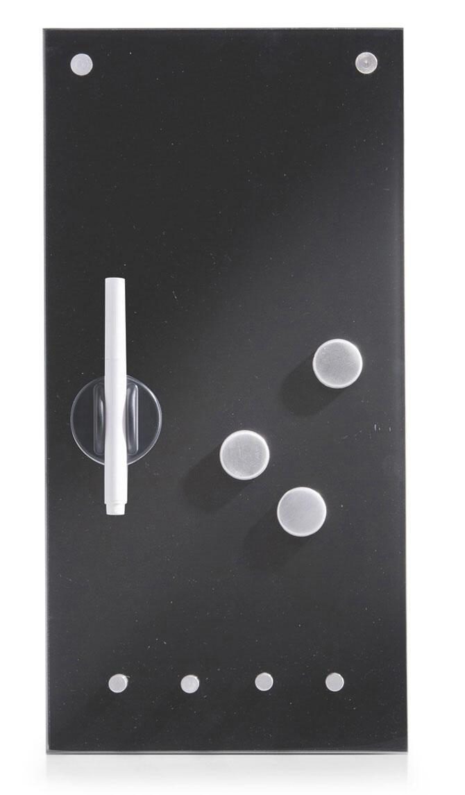 Zeller Glas-Magnettafeln Memoboard schwarz 20x40 M.Hake 20,0 x 40,0 cm bruchf... von Zeller