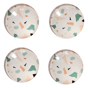 Zeller Terrazzo Magnete Motiv, Kunststoff Ø 2,5 x 0,8 cm, 4 St. von Zeller