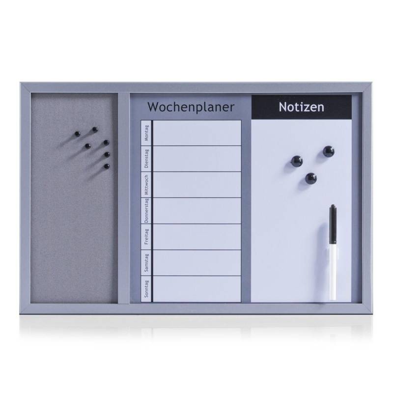 Zeller Whiteboard-Pinnwand 60,0 x 40,0 cm Kork/Whiteboard grau/weiß von Zeller