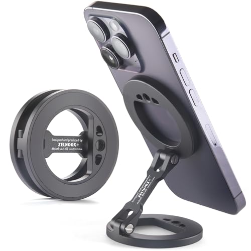 Doppelter magnetischer Ring-Telefonhalter – Befestigung an jeder Eisenoberfläche | 6,35 mm Schraubenloch | kompatibel mit iPhone 16/15/14/13/12 Pro Max Serie & MagSafe Hüllen (MS-01-Schwarz) Doppelter magnetischer Ring-Telefonhalter – Befestigung an jeder Eisenoberfläche | 6,35 mm Schraubenloch | kompatibel mit iPhone 16/15/14/13/12 Pro Max Serie & MagSafe Hüllen (MS-01-Schwarz) von Zelnoox