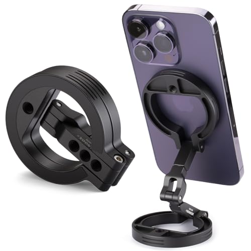 Doppelter magnetischer Ring-Telefonhalter - Befestigung an jeder Eisenoberfläche | 6,35 mm Schraubenloch | kompatibel mit iPhone 16/15/14/13/12 Pro Max Serie & magnetischen Hüllen (MS-02R) Doppelter magnetischer Ring-Telefonhalter - Befestigung an jeder Eisenoberfläche | 6,35 mm Schraubenloch | kompatibel mit iPhone 16/15/14/13/12 Pro Max Serie & magnetischen Hüllen (MS-02R) von Zelnoox