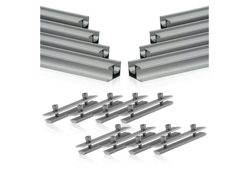 Zelsius Solarmodul-Halterung Zelsius Universal Aluminium Montageschienen Set für Solaranlagen, 16-t, (Montageschienen Set für Solaranlagen, Aluprofil inkl. Montagemodul) von Zelsius