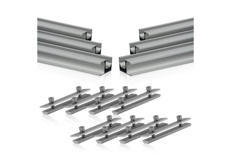 Zelsius Solarmodul-Halterung Zelsius Universal Aluminium Montageschienen Set für Solaranlagen, 14-t, (Montageschienen Set für Solaranlagen, Aluprofil inkl. Montagemodul) von Zelsius
