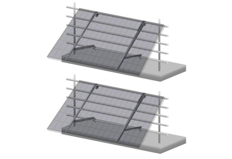 Zelsius Universal Solarmodul Balkonhalterung Set für 2 Solarpanele Solarmodul-Halterung, (Set für 2 Solarpanele, 2x Solarpanelhalterung) von Zelsius
