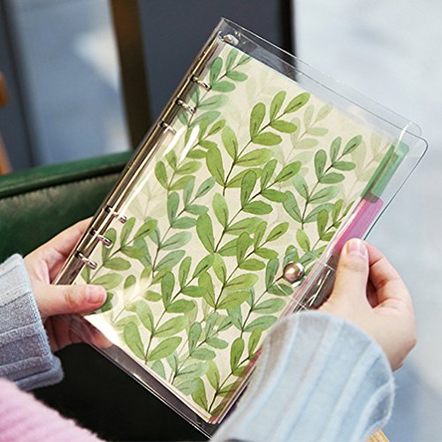 21,6 cm/15,2 cm Kunststoff A5/A6 6-holes Cover rund Ring View Binder Datei Ordner für lose Leaf Tabelle Protectors Binder/Schutzhülle Displayschutzfolie (Divider Leaf, A5/21cm*15cm/8.5 Inch) von Zelten