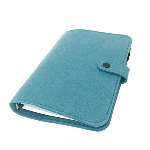 A6/A5, 6 Löcher, Filzeinband, rund, Ringordner, Ordner für lose Blätter, zum Nachfüllen, Basteln, Sammelalben (Storm Blue, A5 combo) von Zelten
