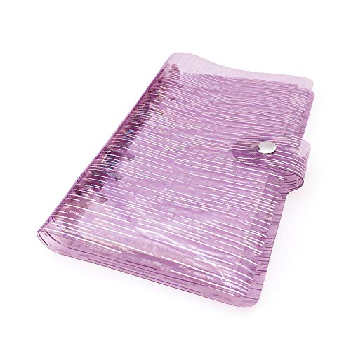 A6/A5 6 Löcher, bunter PVC-Einband, runder Ringordner mit Schnappverschluss, Loseblattordner, persönlicher Organizer (Rosa Regen, A6 mini set) von Zelten