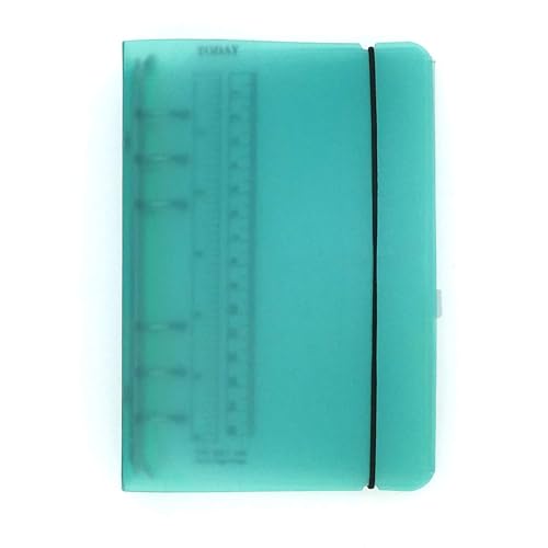 A6 / A5, 6 Löcher, farbig,Läufer Ringordner, Ordner für lose Blätter, Notizbuch, Nachfüllpackung, Bürobedarf, Ordner (Green, A6 mini set) von Zelten