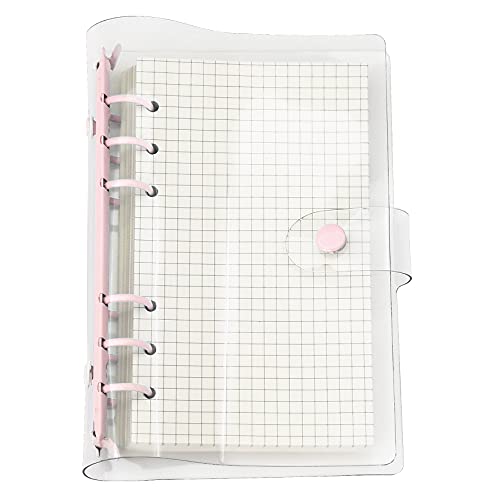 A6/A5 6 Löcher, bunter PVC-Einband, runder Ringordner mit Schnappverschluss, Loseblattordner, persönlicher Organizer (Parfait Pink, A6 mini set) von Zelten