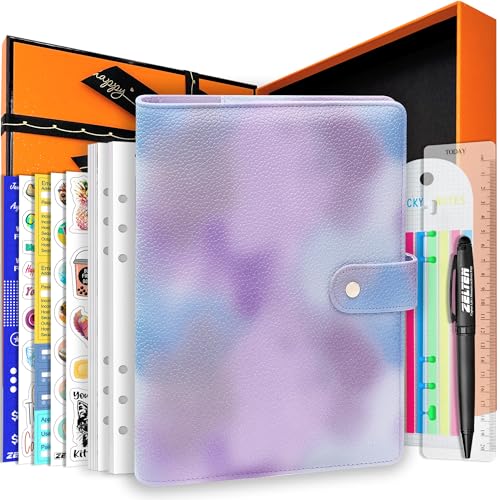 Zelten PU Leder Persönliches Notizbuch Planer mit 67 Seiten Planer Papiere 6 Löcher Ringbinder Stifthalter Magnetische Schnalle PUrple Dream, A5 Gift Box Zelten PU Leder Persönliches Notizbuch Planer mit 67 Seiten Planer Papiere 6 Löcher Ringbinder Stifthalter Magnetische Schnalle PUrple Dream, A5 Gift Box von Zelten