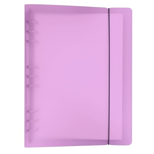 Zelten Ringordner mit buntem PP-Einband für lose Blätter, mit Notizbuch-Nachfüllpackung/persönlichem Organizer (B5, 9-Loch-Mini-Set, Rosa) von Zelten