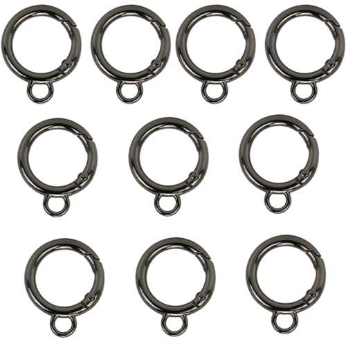 Metall-Karabiner, Schlüsselanhänger, Schnalle, Metall-Federclip für Handtasche, Griff, Schlüsselanhänger, Handwerk, Schmuckherstellung, 10 Stück Metall-Karabiner, Schlüsselanhänger, Schnalle, Metall-Federclip für Handtasche, Griff, Schlüsselanhänger, Handwerk, Schmuckherstellung, 10 Stück von Zemusinet