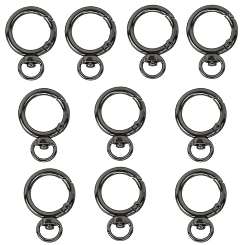 Metall-Karabiner, Schlüsselanhänger, Schnalle, Metall-Federclip für Handtasche, Griff, Schlüsselanhänger, Handwerk, Schmuckherstellung, 10 Stück Metall-Karabiner, Schlüsselanhänger, Schnalle, Metall-Federclip für Handtasche, Griff, Schlüsselanhänger, Handwerk, Schmuckherstellung, 10 Stück von Zemusinet