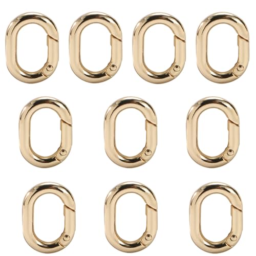 Metall-Karabiner, Schlüsselanhänger, Schnalle, Metall-Federclip für Handtasche, Griff, Schlüsselanhänger, Handwerk, Schmuckherstellung, 10 Stück von Zemusinet