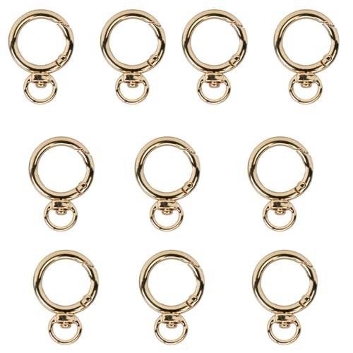 Metall-Karabiner, Schlüsselanhänger, Schnalle, Metall-Federclip für Handtasche, Griff, Schlüsselanhänger, Handwerk, Schmuckherstellung, 10 Stück von Zemusinet