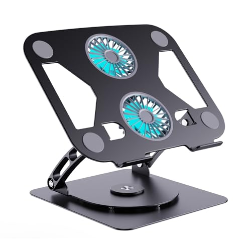 Zemusinet Verstellbarer Laptopständer, um 360 Grad drehbar, für Laptops und Tablets bis zu 40 cm (15,9 Zoll), mit Höhen von 50 mm und 290 mm von Zemusinet