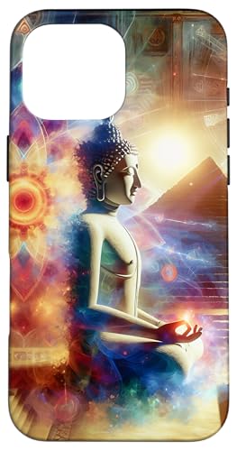 Buddha mit Pyramiden und heiliger Geometrie Hülle für iPhone 16 Pro Max Buddha mit Pyramiden und heiliger Geometrie Hülle für iPhone 16 Pro Max von Zen Creations