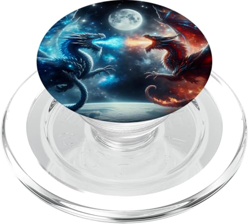 Drachen kämpfen gegen Gut gegen Böse PopSockets PopGrip für MagSafe Drachen kämpfen gegen Gut gegen Böse PopSockets PopGrip für MagSafe von Zen Creations