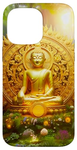Goldener Buddha Hülle für iPhone 14 Pro Max von Zen Creations