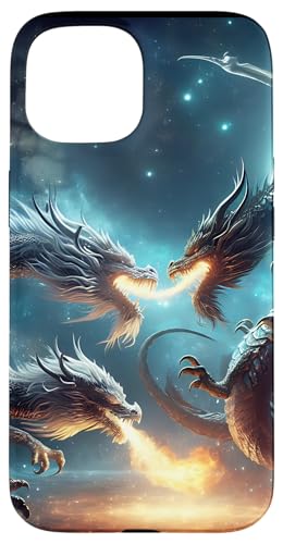 Kämpfende Drachen Hülle für iPhone 15 von Zen Creations