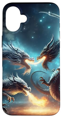 Kämpfende Drachen Hülle für iPhone 16 Plus von Zen Creations