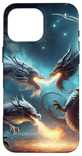 Kämpfende Drachen Hülle für iPhone 16 Pro Max Kämpfende Drachen Hülle für iPhone 16 Pro Max von Zen Creations