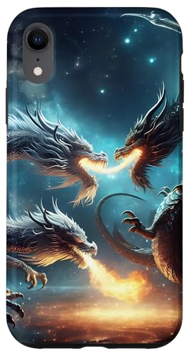 Kämpfende Drachen Hülle für iPhone XR von Zen Creations