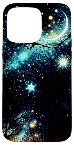 Sternenmondnacht im dunklen Wald Hülle für iPhone 15 Pro Max von Zen Creations