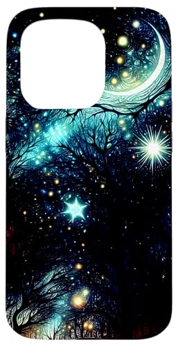 Sternenmondnacht im dunklen Wald Hülle für iPhone 15 Pro von Zen Creations